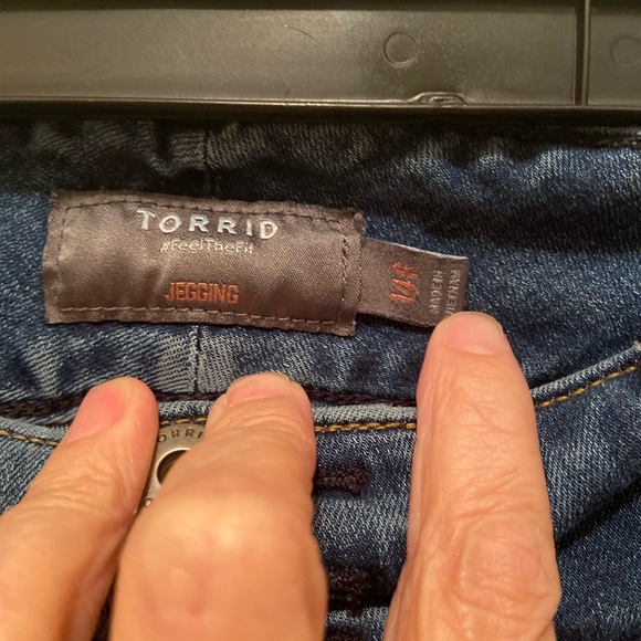 Torrid denim jeggings - size 14P - Picture 2 of 2